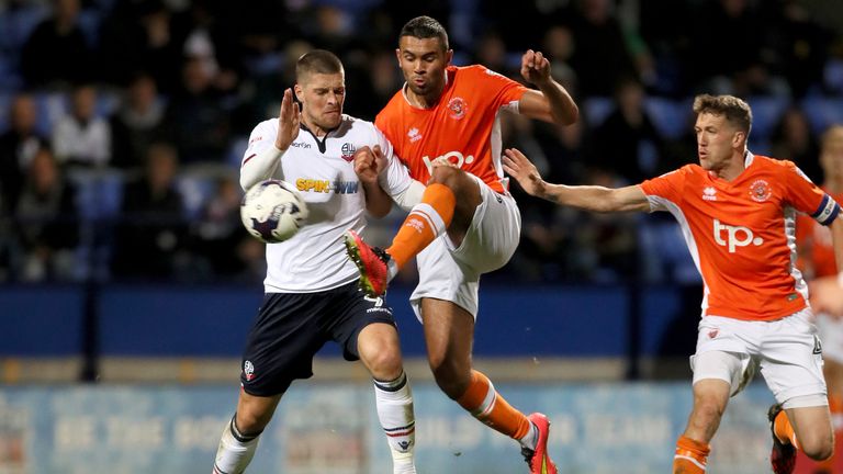 League Two side Blackpool lost at Bolton in their second group game