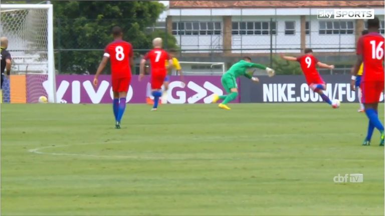 WATCH: Bobby Duncan becomes first England player to score hat-trick v Brazil | Football News | Sky Sports