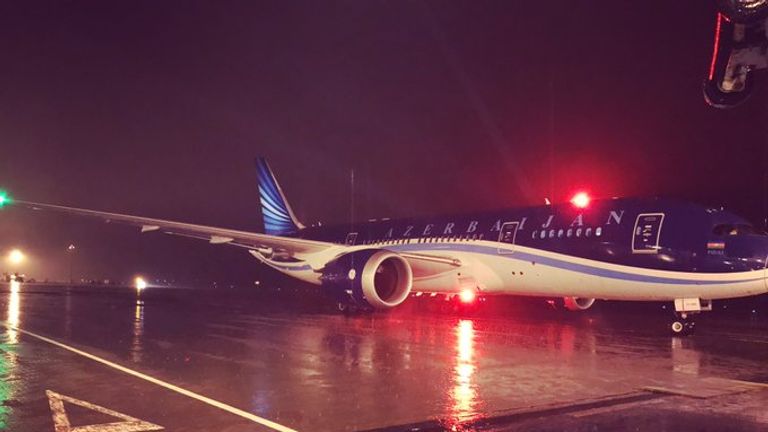 A Boeing 787 Dreamliner, the first of its kind to land in Northern Ireland.