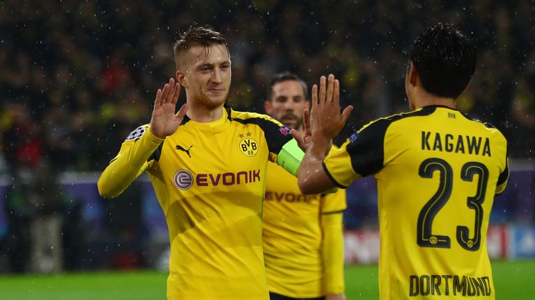Reus' first goal of the night was the seventh goal in 22 first-half minutes