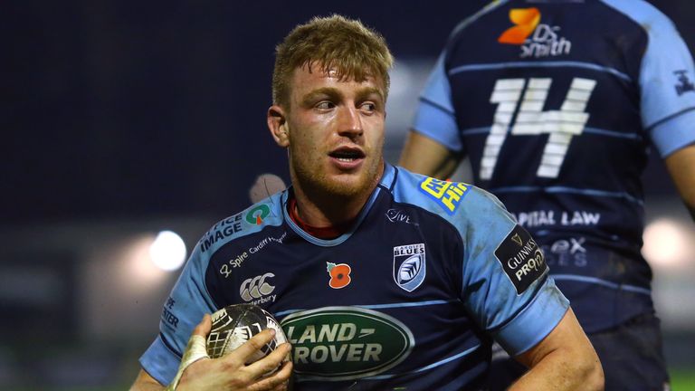 Macauley Cook scored Cardiff Blues' 50th minute try