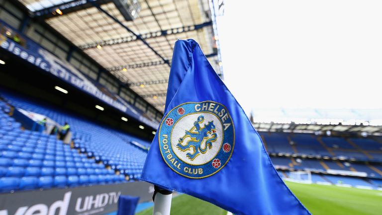 A general view of a corner flag ahead of the Barclays Premier League match between Chelsea and Manchester City at Stamford Bridge