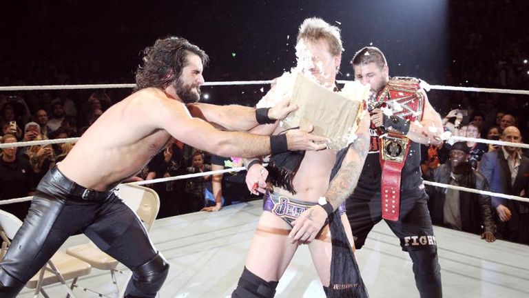 WWE Germany - Chris Jericho hit by birthday cake