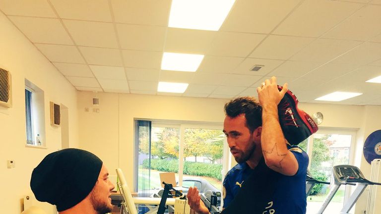 WWE meets Leicester City - Baron Corbin and Christian Fuchs