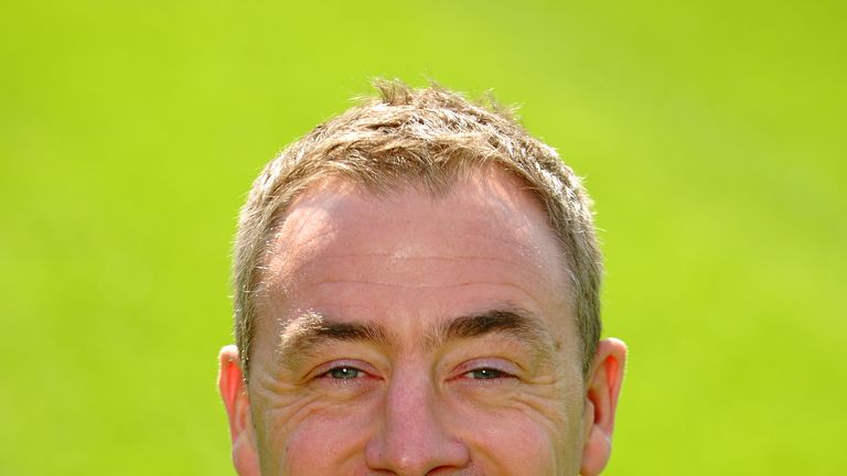 SUNBURY, ENGLAND - AUGUST 17:  Assistant Coach Clark Laidlaw of London Irish poses for a portrait at the photocall held at the Hazelwood Centre on August 1