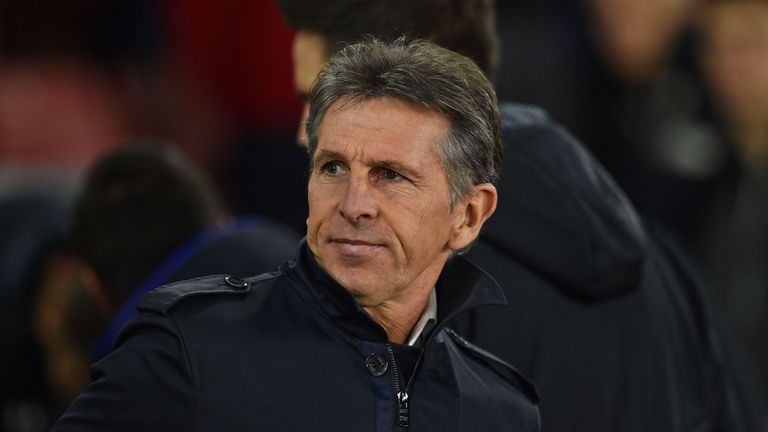 Southampton's French manager Claude Puel arrives for the English Premier League football match between Southampton and Everton at St Mary's Stadium in Sout
