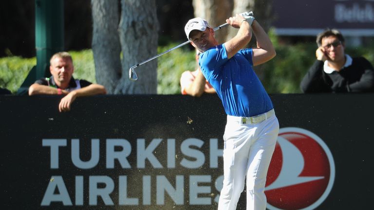 ANTALYA, TURKEY - NOVEMBER 03:  Danny Willett of England in action during the first round of the Turkish Airlines Open at the Regnum Carya Golf & Spa Resor