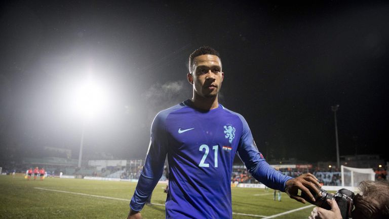 Netherlands' Memphis Depay leaves the field after winning the World Cup 2018 qualifying  match between Luxembourg and Netherlands on November 13, 2016 at t