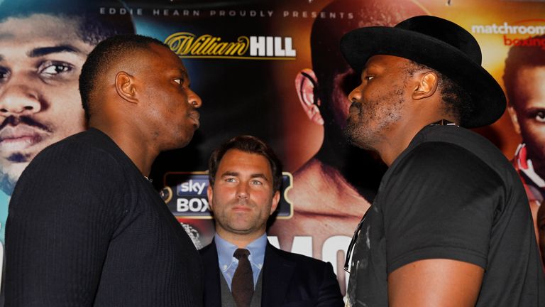 Dillian Whyte and Dereck Chisota face-off