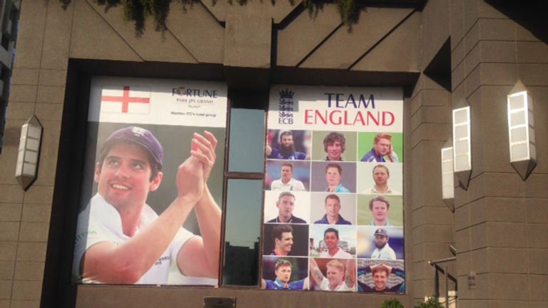 Poster boys... England's presence is felt off the pitch, as well as on it