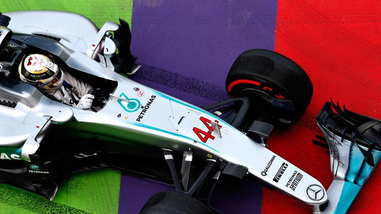 A dash of colour from the Mercedes at the European GP - Picture from Getty Images 