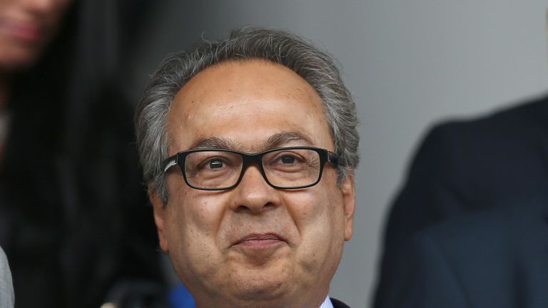 Farhad Moshiri owner of Everton in the stands during the Premier League match against Tottenham Hotspur.