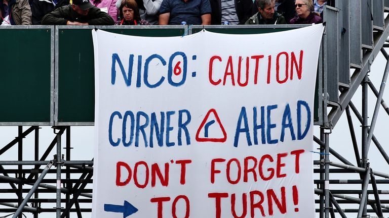 Fans at the British GP send a message to Nico Rosberg - Picture from Getty Images