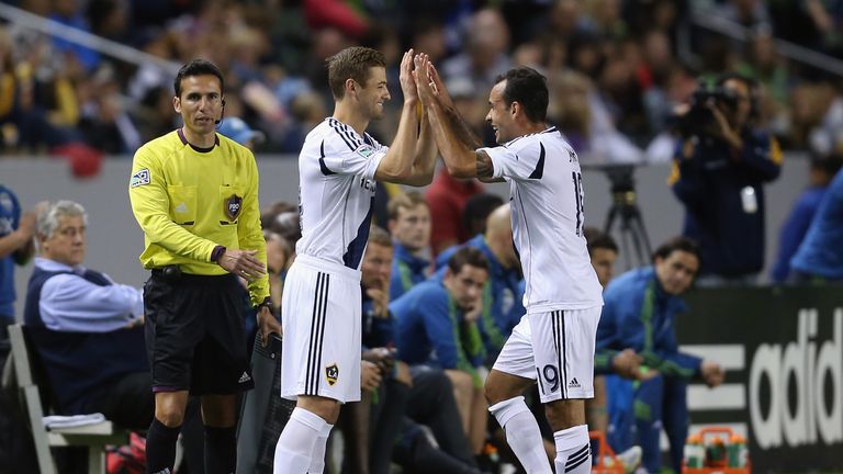Robbie Rogers was all smile when he came on to a standing ovation in his debut for LA Galaxy