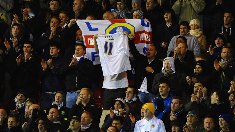 Leeds supporters how their appreciation for Gary Speed shortly after his death in 2011