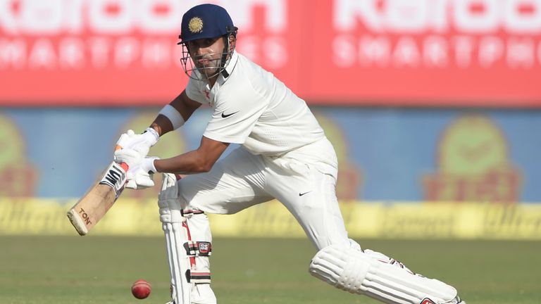 Gautam Gambhir helped India reach stumps at 63-0 Credit: AFP