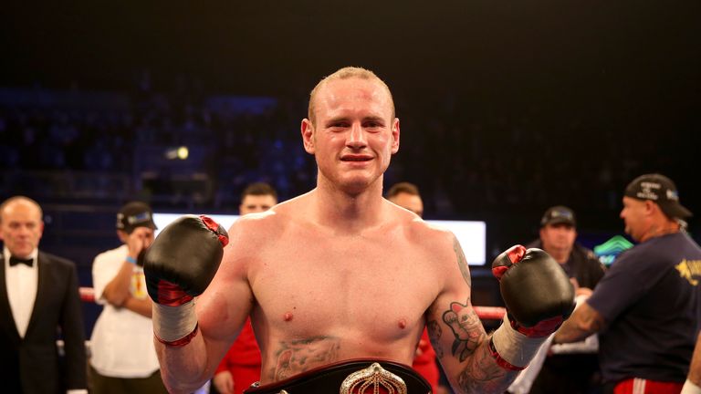 George Groves celebrates victory over Eduard Gutknecht