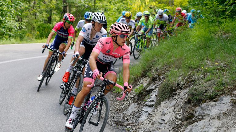 Italian Gianluca Brambilla of Etixx - Quick Step team rides during the 10th stage of 99th Giro d'Italia