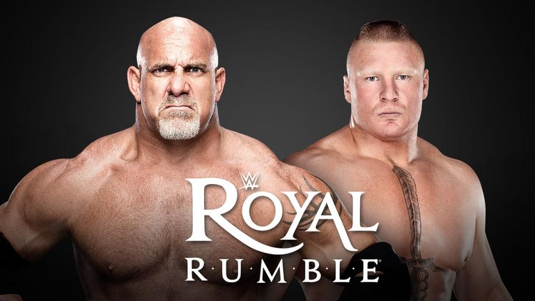 WWE Royal Rumble 2017 - Goldberg and Brock Lesnar