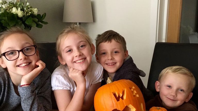 Graham Stack's children send him a Halloween message