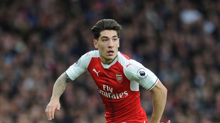 Hector Bellerin in action for Arsenal against Middlesbrough at the Emirates Stadium