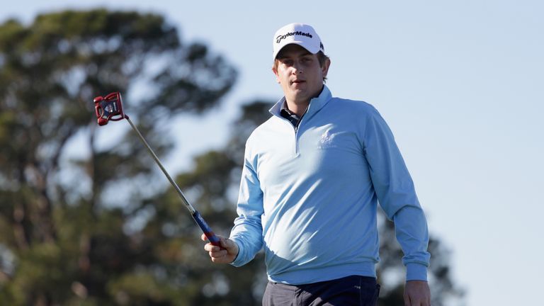 ST SIMONS ISLAND, GA - NOVEMBER 20:  Henrik Norlander of Sweden plays his tee shot on the 16th hole during the final round of the RSM Classic at Sea Island