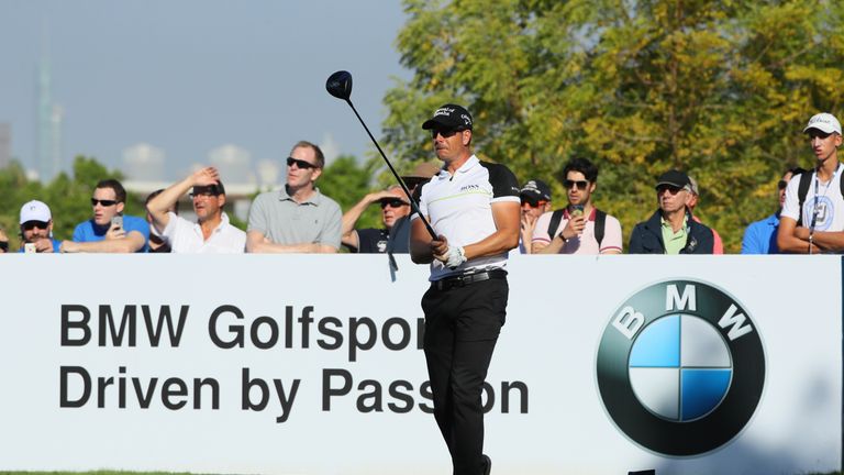 Henrik Stenson tees off on the second, where he would later have his ball stolen!