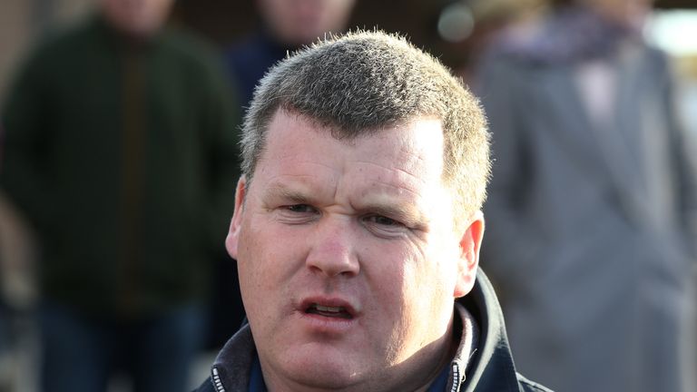 Trainer Gordon Elliott in the parade ring at Punchestown