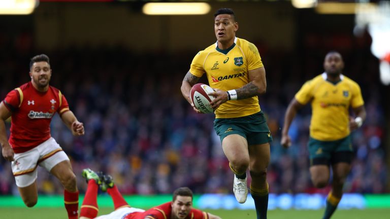 Israel Folau on the attack for Australia