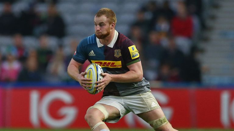 James Chisholm of Harlequins in action