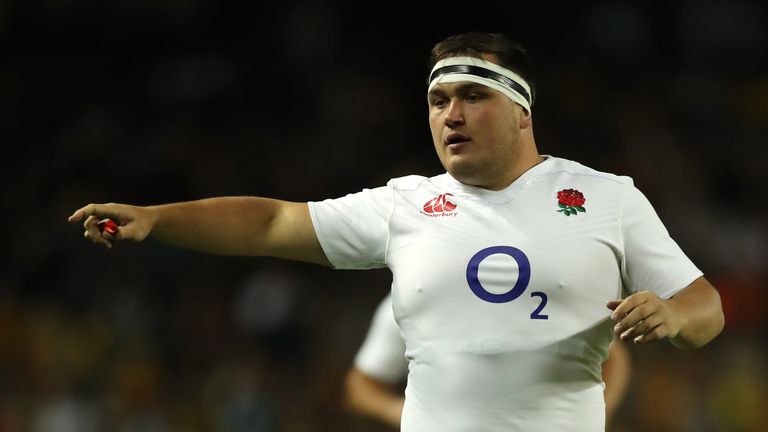 SYDNEY, AUSTRALIA - JUNE 25:  Jamie George of England issues instructions during the International Test match between the Australian Wallabies and England 