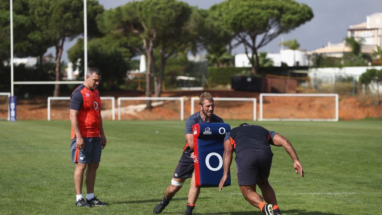 Jason Ryles puts England through their defensive paces