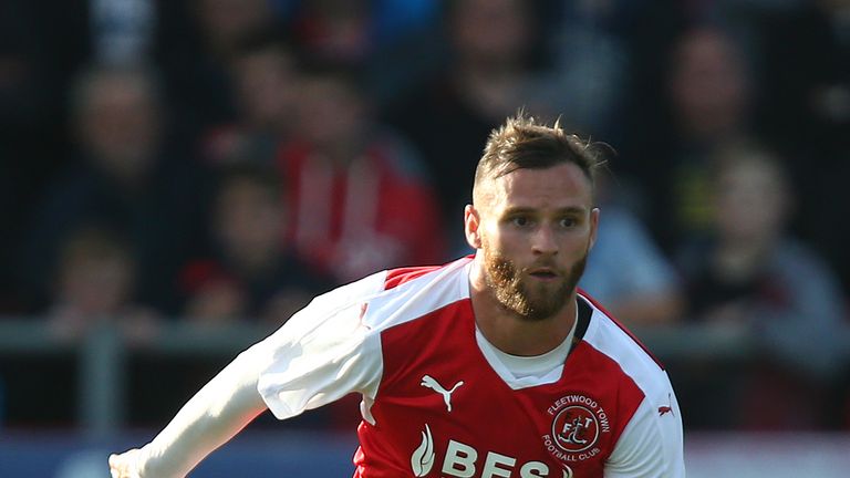 FLEETWOOD, ENGLAND - JULY 13: Jimmy Ryan of Fleetwood Town during the Pre-Season Friendly match between Fleetwood Town and Liverpool at Highbury Stadium on
