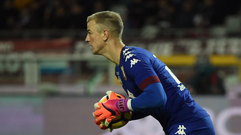 TURIN, ITALY - NOVEMBER 05:  Joe Hart goalkeeper of FC Torino in action during the Serie A match between FC Torino and Cagliari Calcio at Stadio Olimpico d