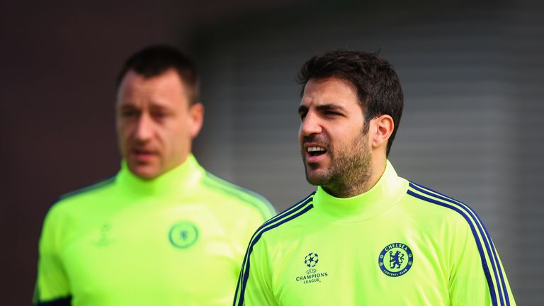 John Terry and Cesc Fabregas (R) were two of three over-age outfield players for Chelsea's U23 side