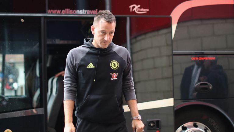 MIDDLESBROUGH, ENGLAND - NOVEMBER 20: John Terry of Chelsea arrives for the Premier League match between Middlesbrough and Chelsea at Riverside Stadium on 