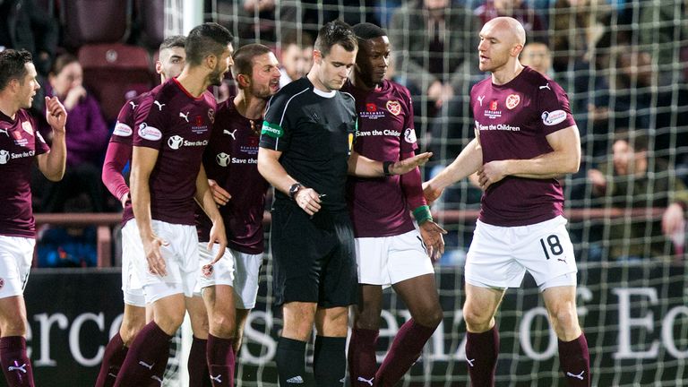 Hearts fumed over St Johnstone's second goal but the smiles returned three minutes from the end