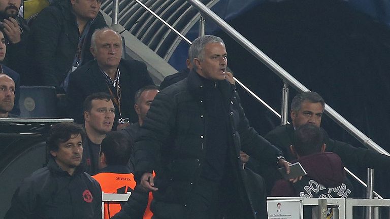 Jose Mourinho cut a frustrated figure in Turkey