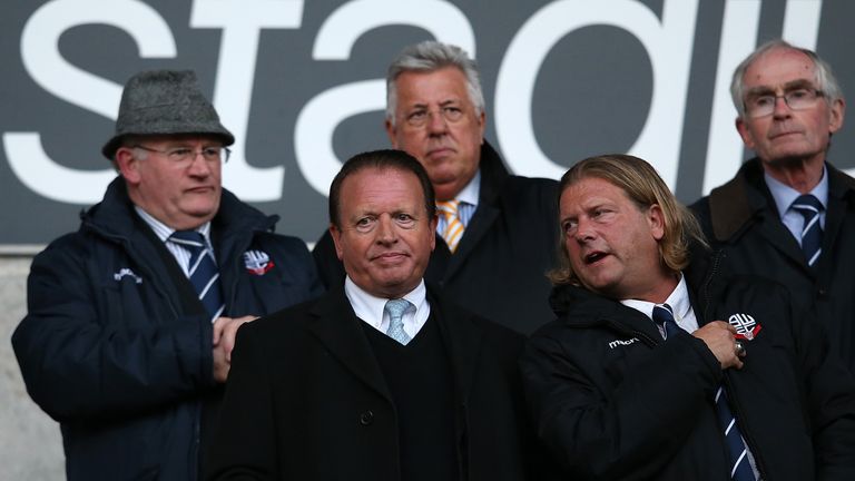 Bolton Chairman Ken Anderson (2ndL) is close to securing sole ownership of the club