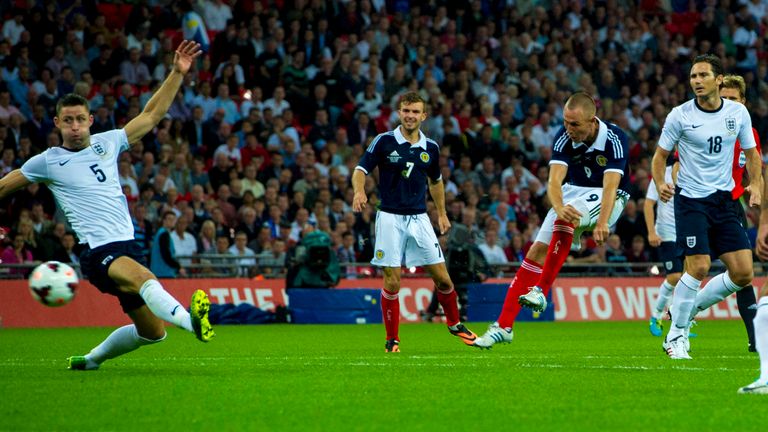 Miller scored against England at Wembley