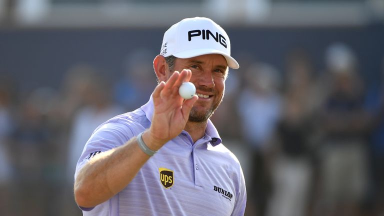 Lee Westwood during day one of the DP World Tour Championship