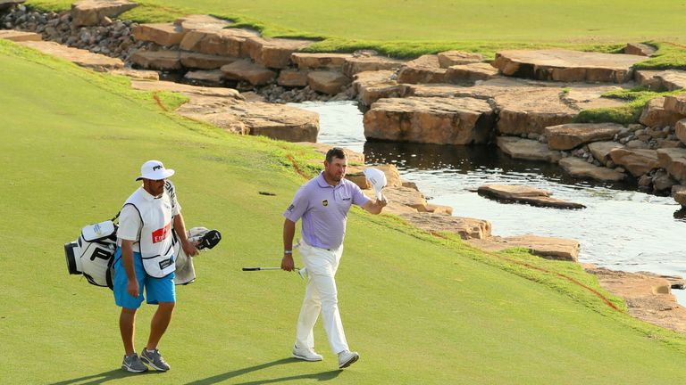 Lee Westwood during day one of the DP World Tour Championship