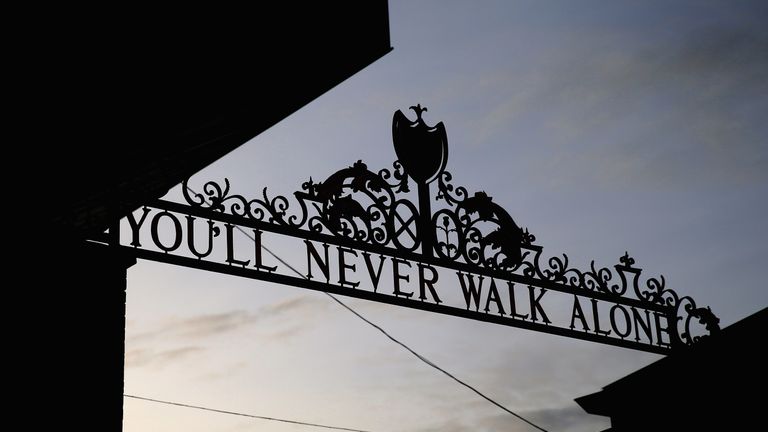 A general view outside Anfield
