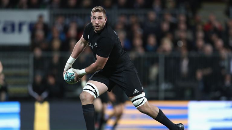 CHRISTCHURCH, NEW ZEALAND - SEPTEMBER 17:  Luke Romano of the All Blacks passes  during the Rugby Championship match between the New Zealand All Blacks and