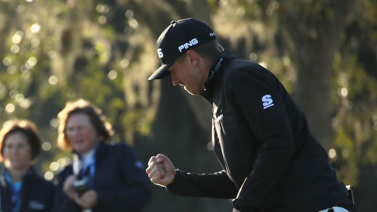 Mackenzie Hughes during the play-off in the final round of the RSM Classic