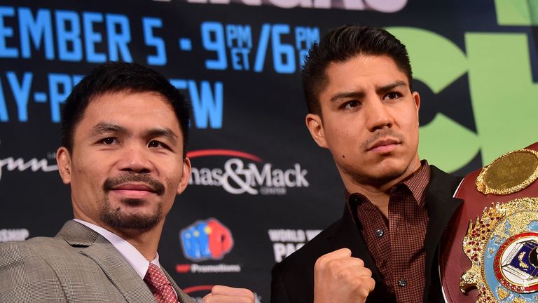 Manny Pacquiao (L)  and Jessie Vargas