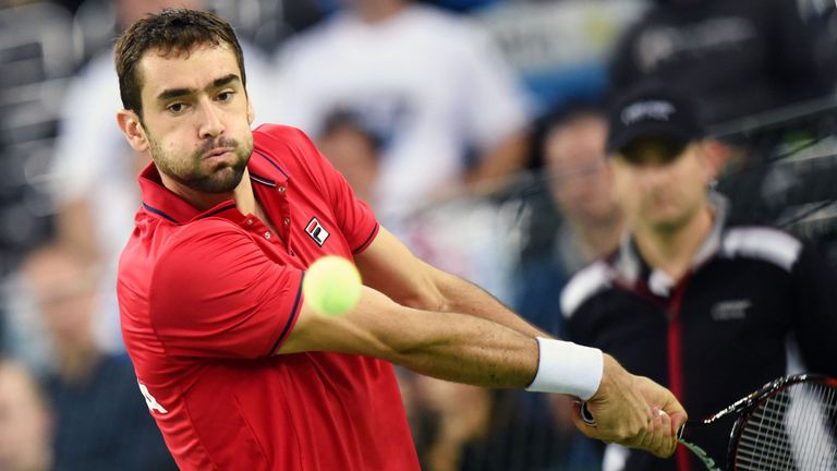 Marin Cilic beat Federico Delbonis in five sets to give Croatia the lead over Argentina in the Davis Cup final