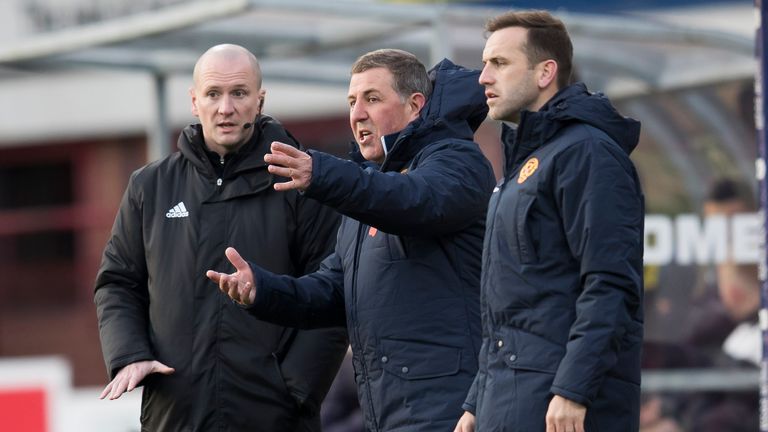 Motherwell boss Mark McGhee was unhappy with the decision against Dundee