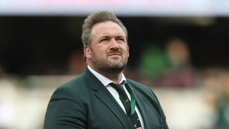 DURBAN, SOUTH AFRICA - OCTOBER 08:  Matthew Proudfoot (Assistant Coach forwards) of South Africa during the The Rugby Championship match between South Afri