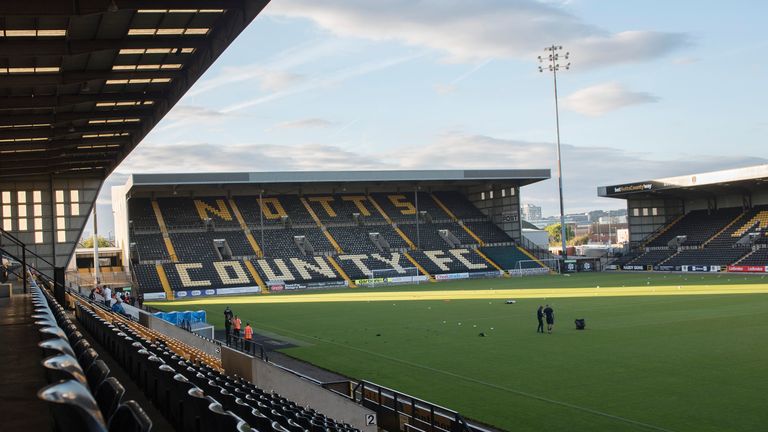 NOTTINGHAM, ENGLAND - AUGUST 31: General view of Meadow Lane before the Checkatrade Trophy group match lbetween Notts County and Hartlepool on August 31, 2